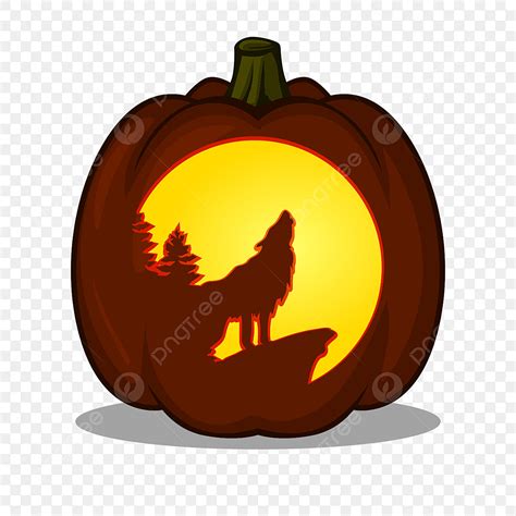 Wolf Howl Clipart Hd PNG, Wolf Howling Silhouette Design For Pumpkin Carving Ideas Include File ...