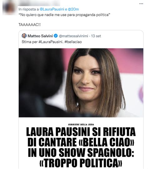 Laura Pausini non canta Bella Ciao è scontro a colpi di blast tra