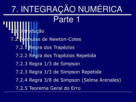 Ppt 7 IntegraÇÃo NumÉrica Parte 1 Powerpoint Presentation Free