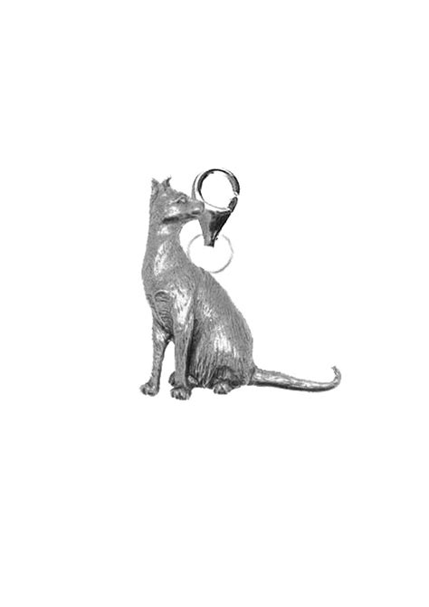 pp  siamese cat fine english pewter   sterling silver  trigger