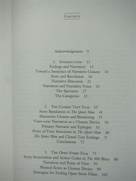 The End: Narration and Closure in the Cinema (Contemporary Approaches