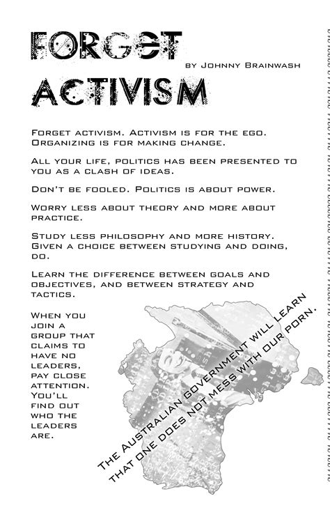 Forget Activism – Q.G. Pennyworth