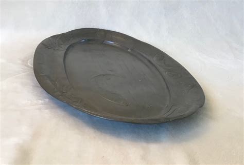 Imperial Zinn B G Art Nouveau Large Oval Pewter Fish Etsy