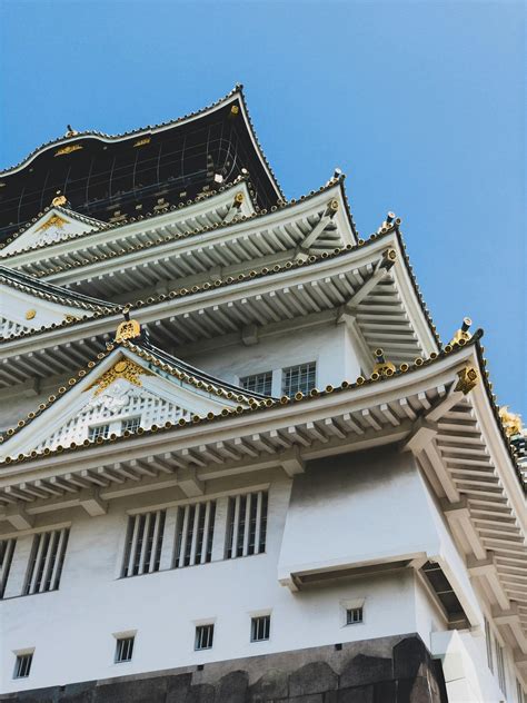red  brown temple roofs  stock photo