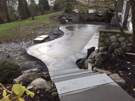 2 Colored Acid Etch Concrete Patio in Abbotsford