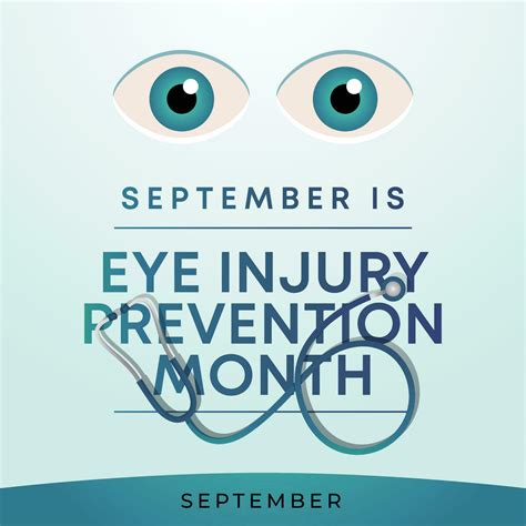 Eye Injury Prevention Month design template good for celebration usage