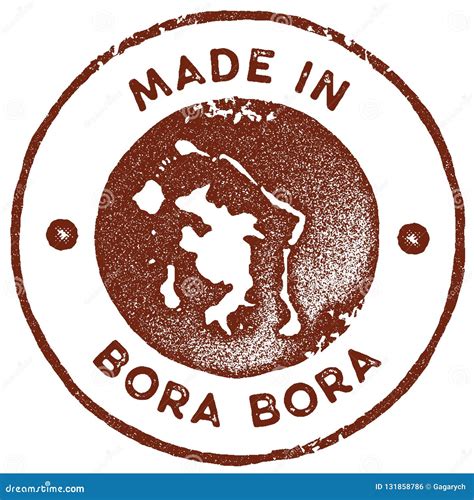 Bora Bora Map Vintage Stamp. Stock Vector - Illustration of polynesian