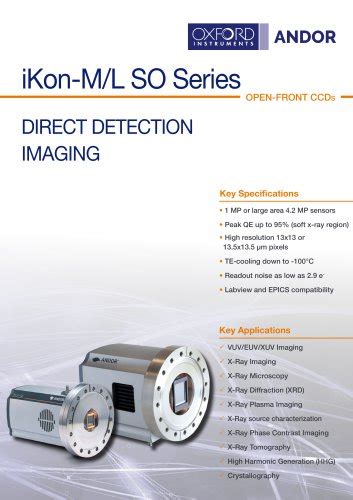 Ikon M Usb X Ray Brochure Andor Technology Pdf Catalogs Technical