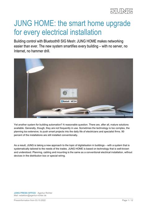 Upgrade to Smart Home with JUNG HOME Switches and Systems