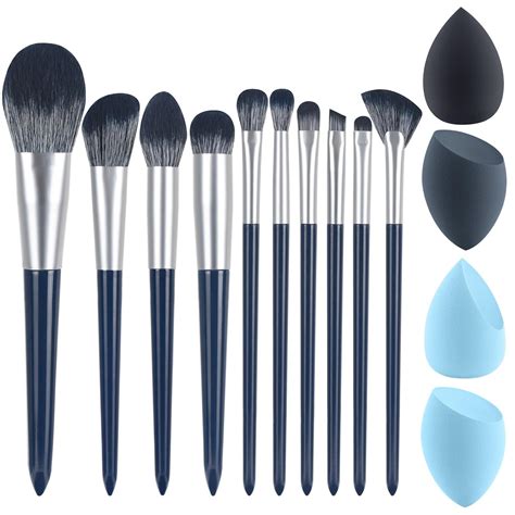 Amazon Makeup Brushes 10 Pcs Make Up Brushes Set Professional Navy