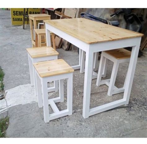 meja kayu minimalis lazada indonesia