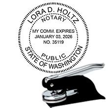 Washington Notary Seal Pocket Style Ships Next Day Free Shipping