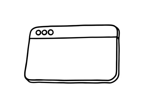 Open Empty Browser Window Hand Drawn Outline Doodle Icon Internet