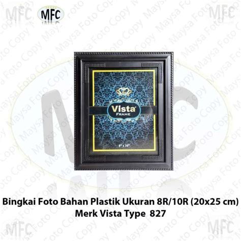 Jual Bingkai Foto 8R Atau 10R 20x25 Cm Vista Plastik Hitam Motif Di