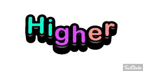 higher word animated gif logo designs