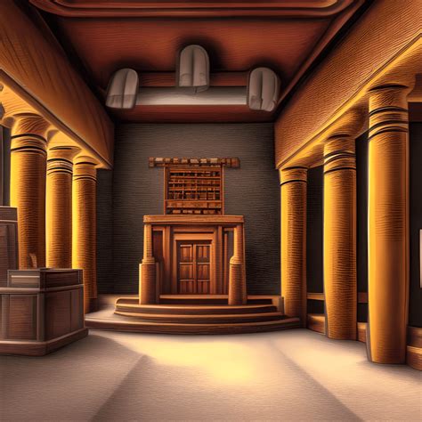 Old Jew Temple Interior Cartoon Graphic · Creative Fabrica