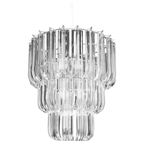 Albion Easy Fit Chrome And Clear Beaded Tiered Ceiling Chandelier