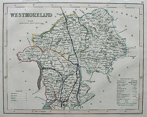 Antique Map Of Westmoreland By Joshua Archer