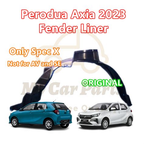 Perodua Axia Spec X Original Front Fender Liner Daun Pisang