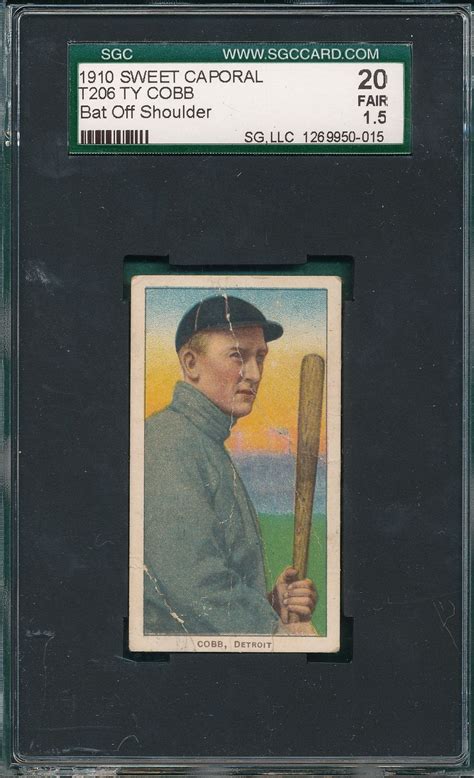 Lot Detail 1909 1911 T206 Cobb Bat Off Sweet Caporal Cigarettes SGC 20