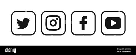 Conjunto De Logotipos De Redes Sociales Red Social Popular Imagen