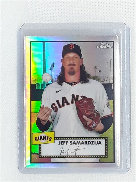 Jeff Samardzija 2021 Topps Chrome Platinum Anniversary Refractor 405