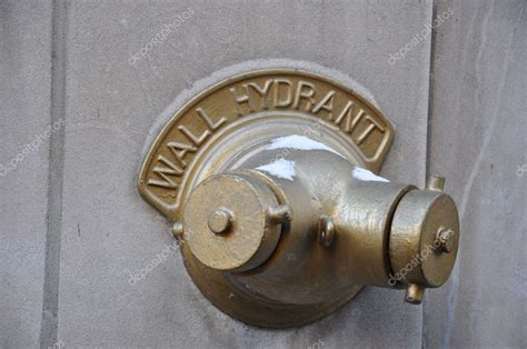 Wall Fire Hydrant — Stock Photo © Blufishdesign #7192625