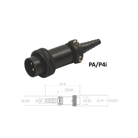 Conector P Cabo PA P4i 4 Contatos Macho