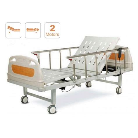 Cama Hospitalaria Electrica Con Posiciones Y Barandales De Aluminio