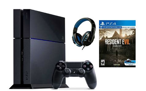 Sony PlayStation 4 500GB Gaming Console Black with Resident Evil 7 BOLT ...