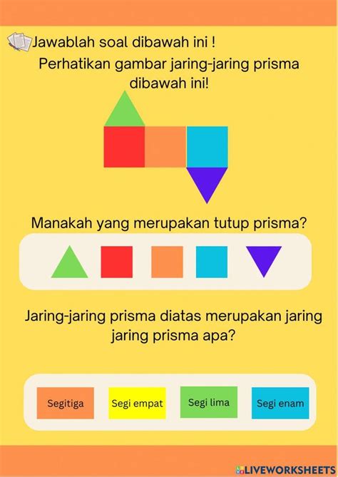 Media Interaktif Jaring Jaring Prisma Worksheet