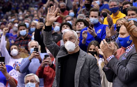 Former Ku Coach Roy Williams Visits Allen Fieldhouse For Jayhawks Game