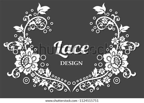 Lace Border Design Stock Vector (Royalty Free) 1124515751