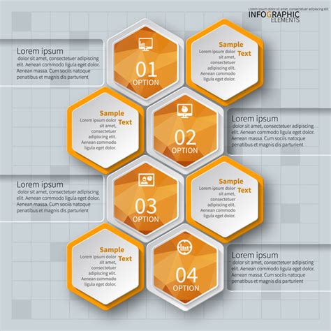 Honeycomb Business Infographics Template Vectors Set 13 Free Download