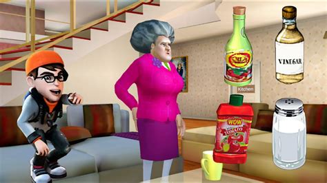 Scary Teacher 3d Version 72 Nick Throws All Food Spices On Miss T In