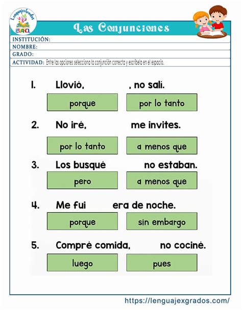 Conjunciones Qué son y cómo se clasifican Lenguaje por grados