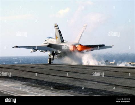 Us Navy An F A Hornet Launches From One Of Four Steam Powered