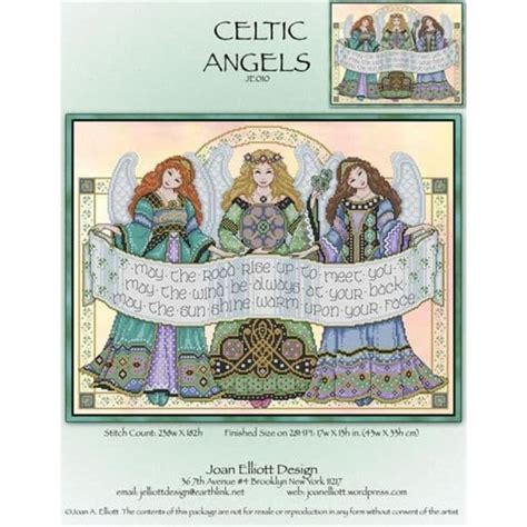 Joan Elliott Je Celtic Angels Hard Copy Jk S Cross Stitch Supplies