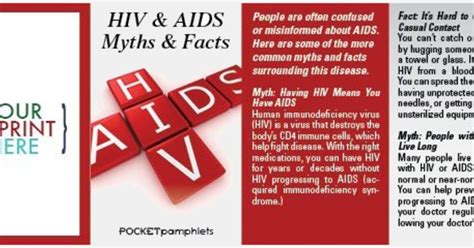 Hiv Aids Myths Facts Pocket Pamphlet With Your Logo