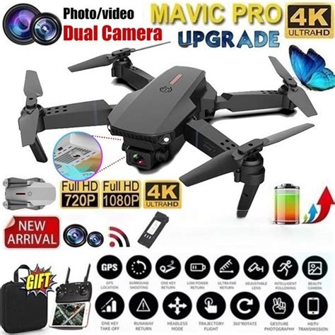 Drone E Pro K Hd Posicionamento De C Mera Dupla P Wifi Fpv Novo