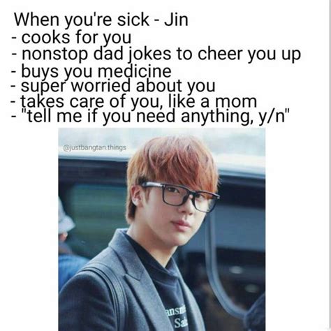 BTS Jin When You Re Sick Imagine ARMY S Amino