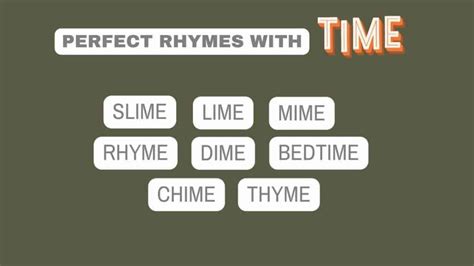 100 Words That Rhyme With Time Capitalize My Title