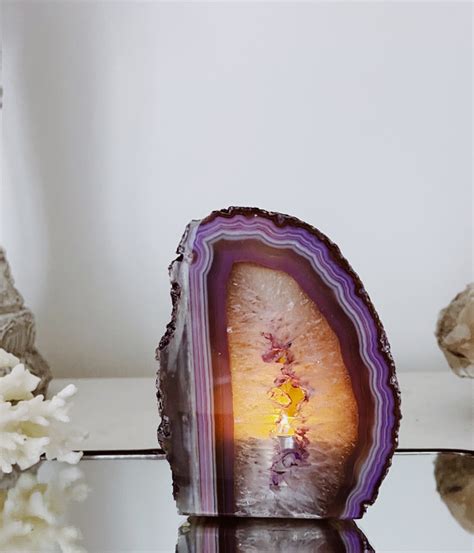 Agate Candle Holders Purple Crystal Empire Australia