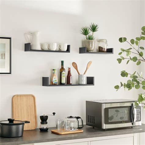 Danya B Aalto U Shaped Floating Wall Shelves Set Of Transitional