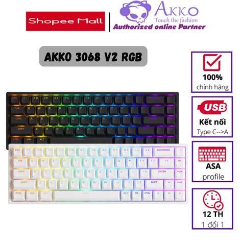 Bàn Phím Cơ AKKO 3068 V2 Led RGB Foam Tiêu Âm Hotswap AKKO CS