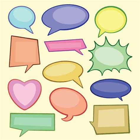 Collection Set Colorful Speech Bubbles Hand Drawn 29291795 Vector Art