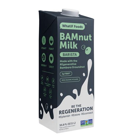 Whatif Foods Bamnut Plant Based Milk Barista Reviews Abillion