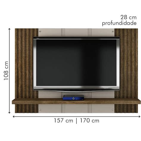 Painel Para Tv At Prateleira Bolonha Off White Ip