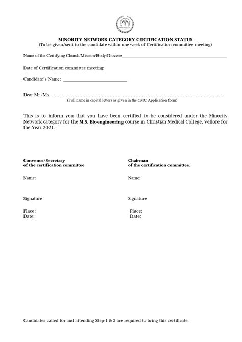 Letter From Cmc Vellore Sponsorship For Various Courses Ielc Online