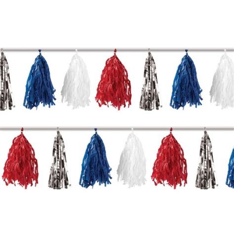 Red White And Blue Tassel Garland